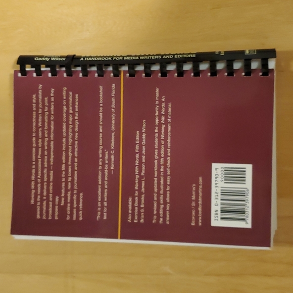 Working with Words - A Handbook for Media Writers and Editors Fifth Edition - Picture 2 of 2